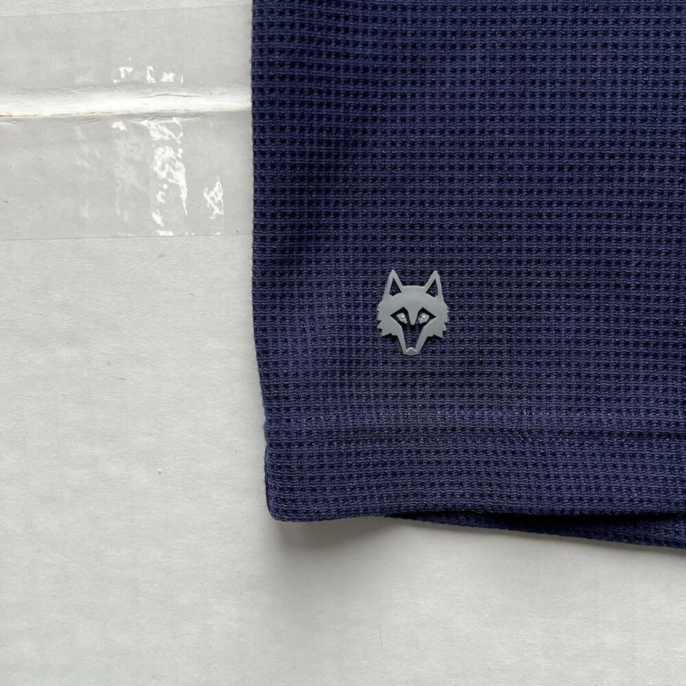 Greyson Waffle Knit Hoodie Espolon Tequila Promotional Pullover Sweatshirt Navy - Picture 5 of 9
